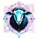 sheep head tattoo design idea