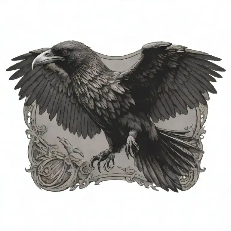 hugin and munin raven flying chest tattoo tattoo design idea