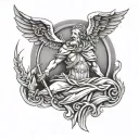 Saint Christopher tattoo design idea