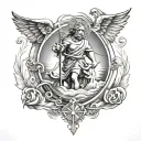 Saint Christopher tattoo design idea