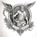 Saint Christopher tattoo design idea