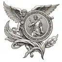 Saint Christopher tattoo design idea