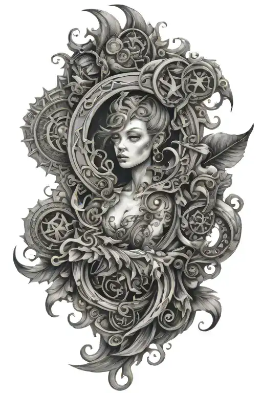 alchemy sleeve tattoo tattoo design idea