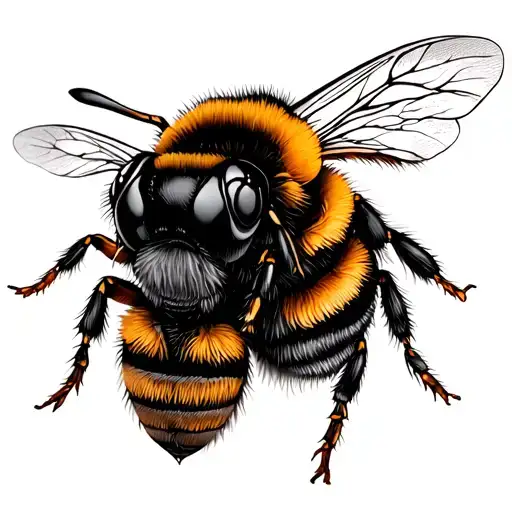 rose Ruby bumble bee tattoo design idea