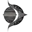 half moon with Taurus constitution  tattoo design idea