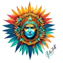 sol azteca tattoo design idea