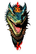 Alligator Samurai Warrior tattoo design idea