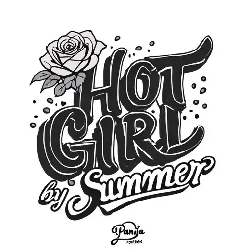 "Hot Girl Summer by Panja" rose tattoo design idea