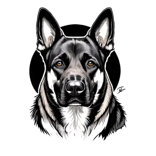 Belgian Malinois tattoo design idea