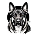 Belgian Malinois tattoo design idea
