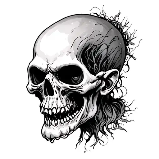 vecna from stranger thing tattoo design idea