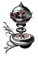 neo tradi roulette wheel ball on 24 subtly incorporated tattoo design idea