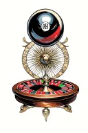 neo tradi roulette wheel ball on 24 subtly incorporated tattoo design idea