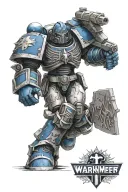 Warhammer 40k Ultramarines tattoo design idea