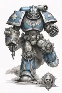 Warhammer 40k Ultramarines tattoo design idea