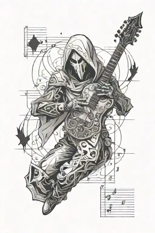 Sheet Music, Destiny 2 ghost tattoo design idea