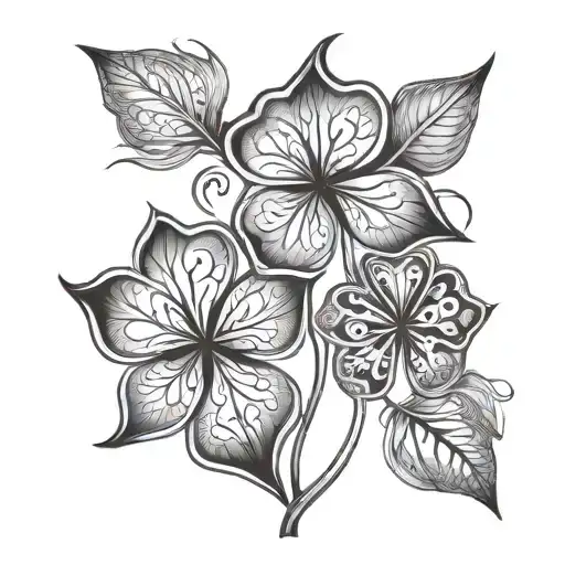 5 clover leaf and band tattoo design tattoo design idea