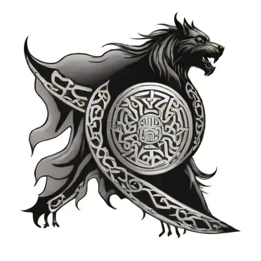 Anglo Saxon tattoo design idea