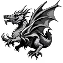 Welsh Dragon tattoo design idea