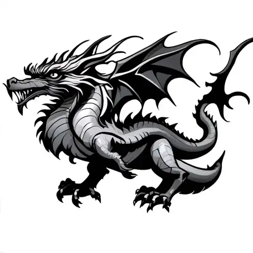 Welsh Dragon tattoo design idea