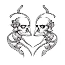 Twin tattoo design idea