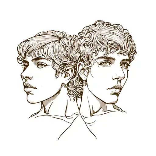 Twin tattoo design idea