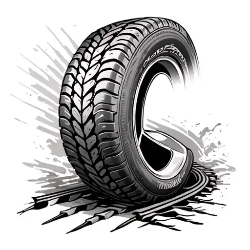 Tire Track tattoo design idea