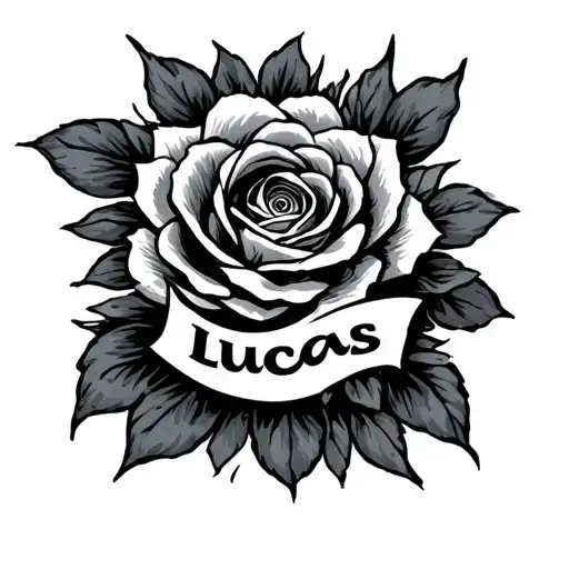 The name Lucas on wrist tattoo design idea