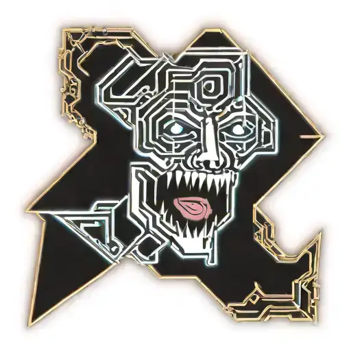 a laughing, tearful smile tattoo design idea