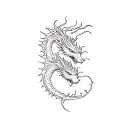 three head dragon  tattoo design idea