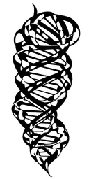 double helix dna strand tattoo design idea