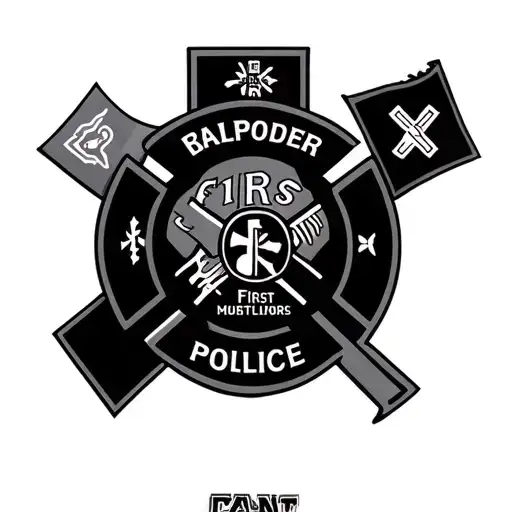 sleeve first responder symbols ems fire police military tattoo design idea