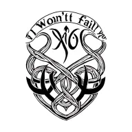 "I won't fail you" viking symbol for family in the middle of the celtic dara knot  tattoo design idea