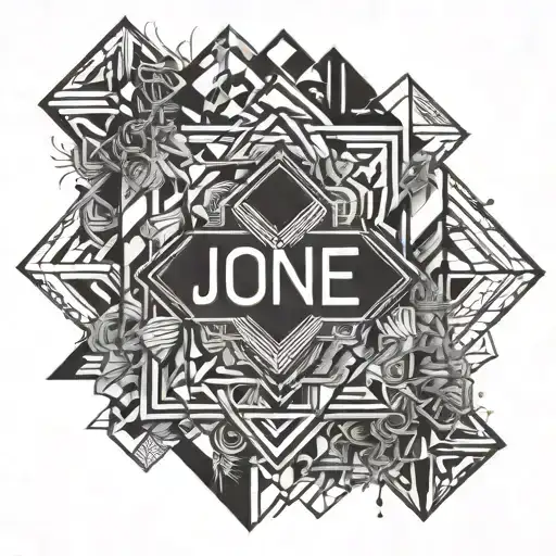name tattoo JONE tattoo design idea