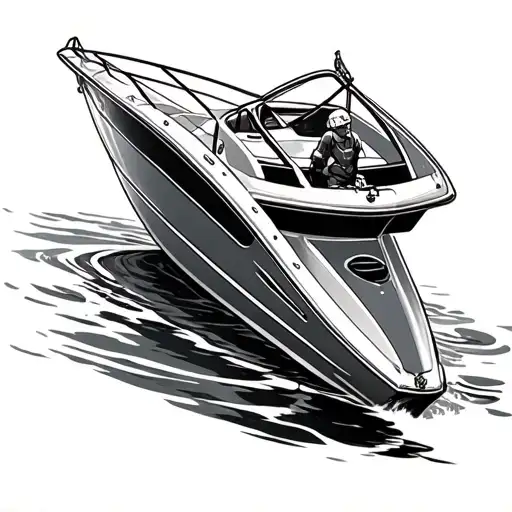 Speed Boat tattoo design idea