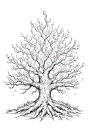 burning bush tattoo design idea
