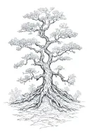 burning bush tattoo design idea