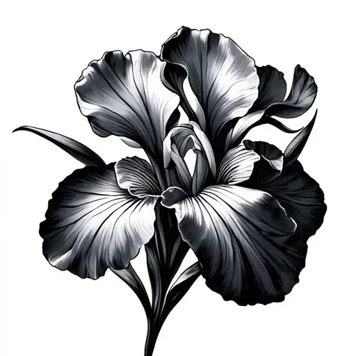 Japanese Iris tattoo design idea