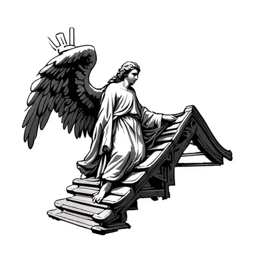 jacobs ladder biblical accurate angel tattoo design idea