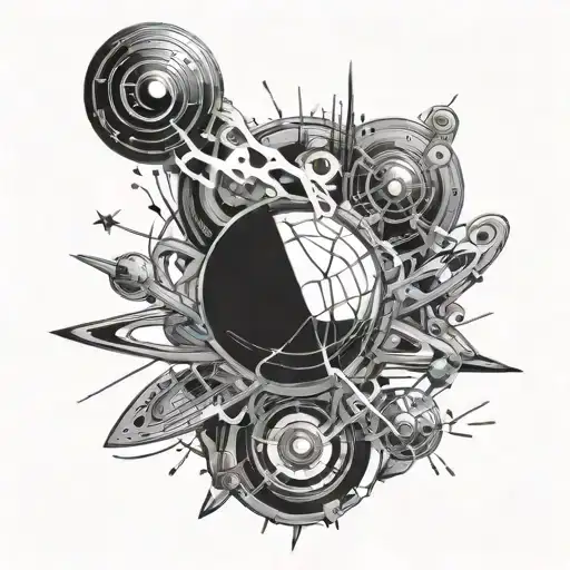 high energy physics science tattoo design idea