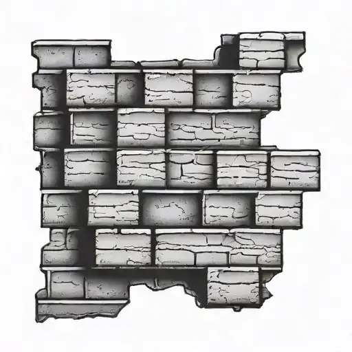 brick wall art tattoo design idea