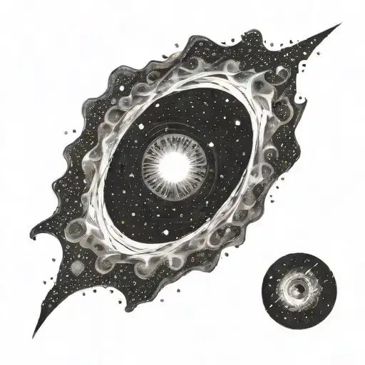 interstellar black hole tattoo design idea