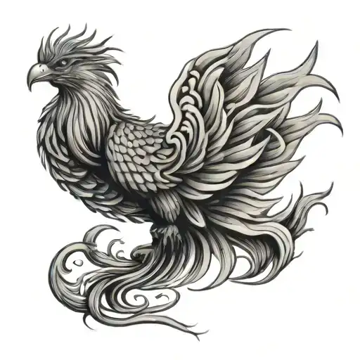 Phoenix tattoo design idea