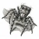 jumping spider tattoo design idea
