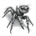 jumping spider tattoo design idea
