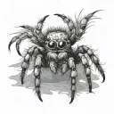 jumping spider tattoo design idea