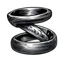 wedding ring finger S tattoo design idea