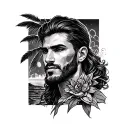 Can you create a tattoo that includes Valparaiso, Chile, Rosario, Argentina, Santa Cruz, Bolivia, and Rio de Janeiro, B tattoo design idea