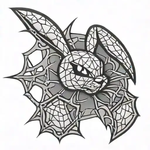 playboy bunny logo made out of a spider web tattoo design idea