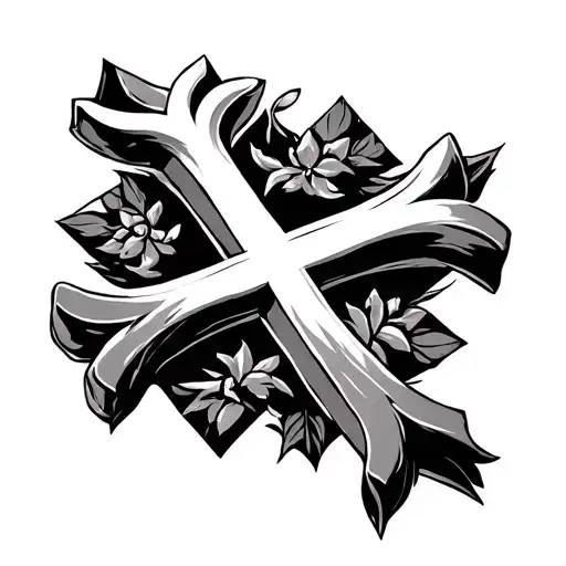 Jerusalem cross tattoo design idea